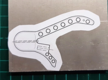 Glued on the aluminum Glued on the aluminum