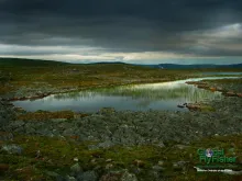 Computer screen wallpaper: Deserted Lapish lakes.